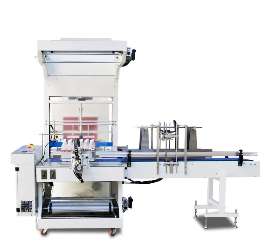 Full Automatic PE Film Sleeve Shrink Wrapping Packaging  Machine For Bottles Cartons Box