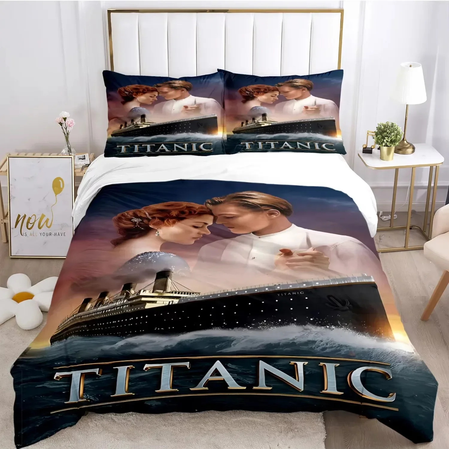 3D Print Titanic Romantic Love Comfortable Duvet Quilt Cover Pillowcase Bedding Set Children Bedroom Decoration Home Textile