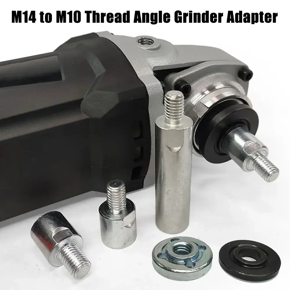 

2pcs/M14 to M10 Angle Grinder Adapter Durable Thread Slotting Tool for Polishing Connecting Rod Retrofitting Accessories
