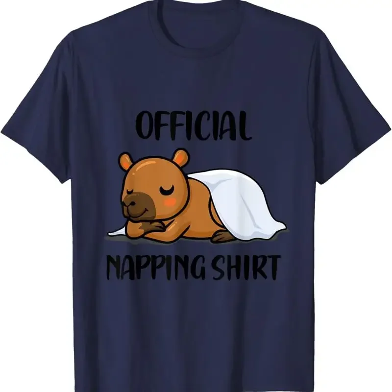 Official Napping Funny Capybara Sleeping Animal Lover Humor T Shirt