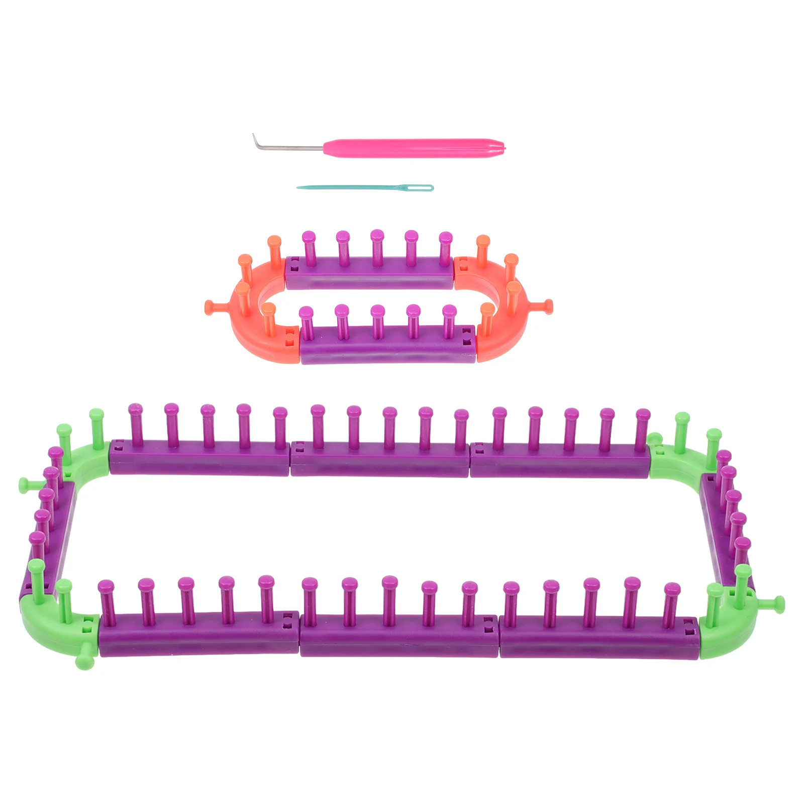 

1 Set Of Creative Diy Knitting Set Durable Plastic Weaving Tools For Scarves Hats Socks Weaving Board For Crafts