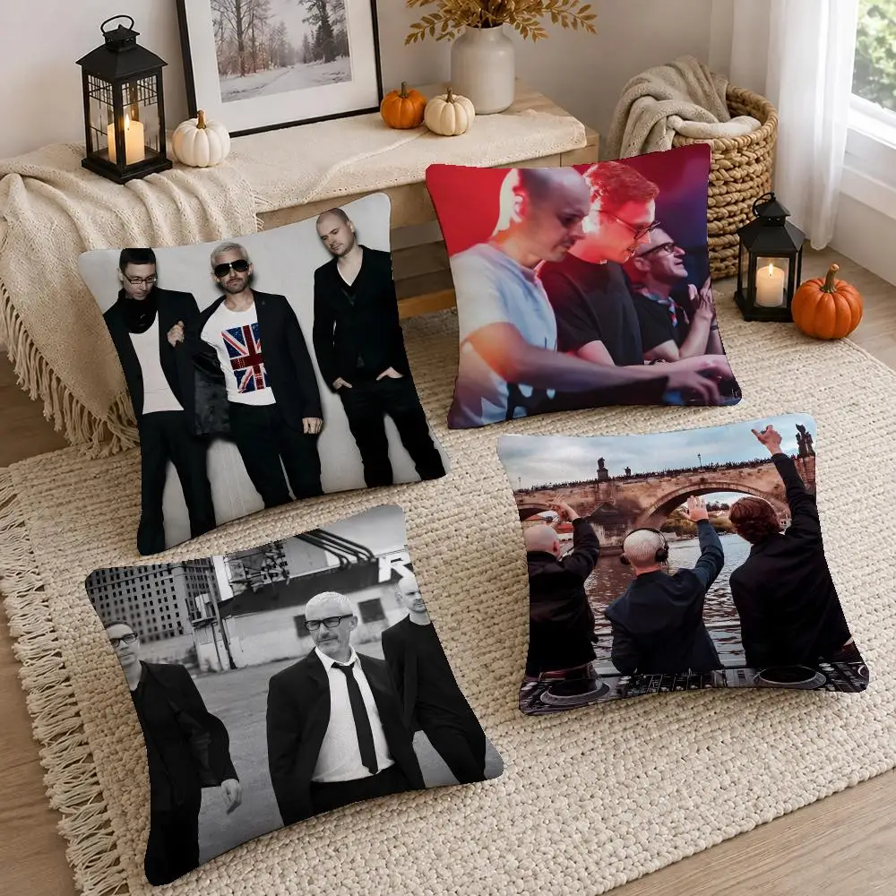 Band Above & Beyond Cushion Cover Short Plush Pillow Cover, Washable Wrinkle-Resistant for Sofa Bedroom Decor Gift