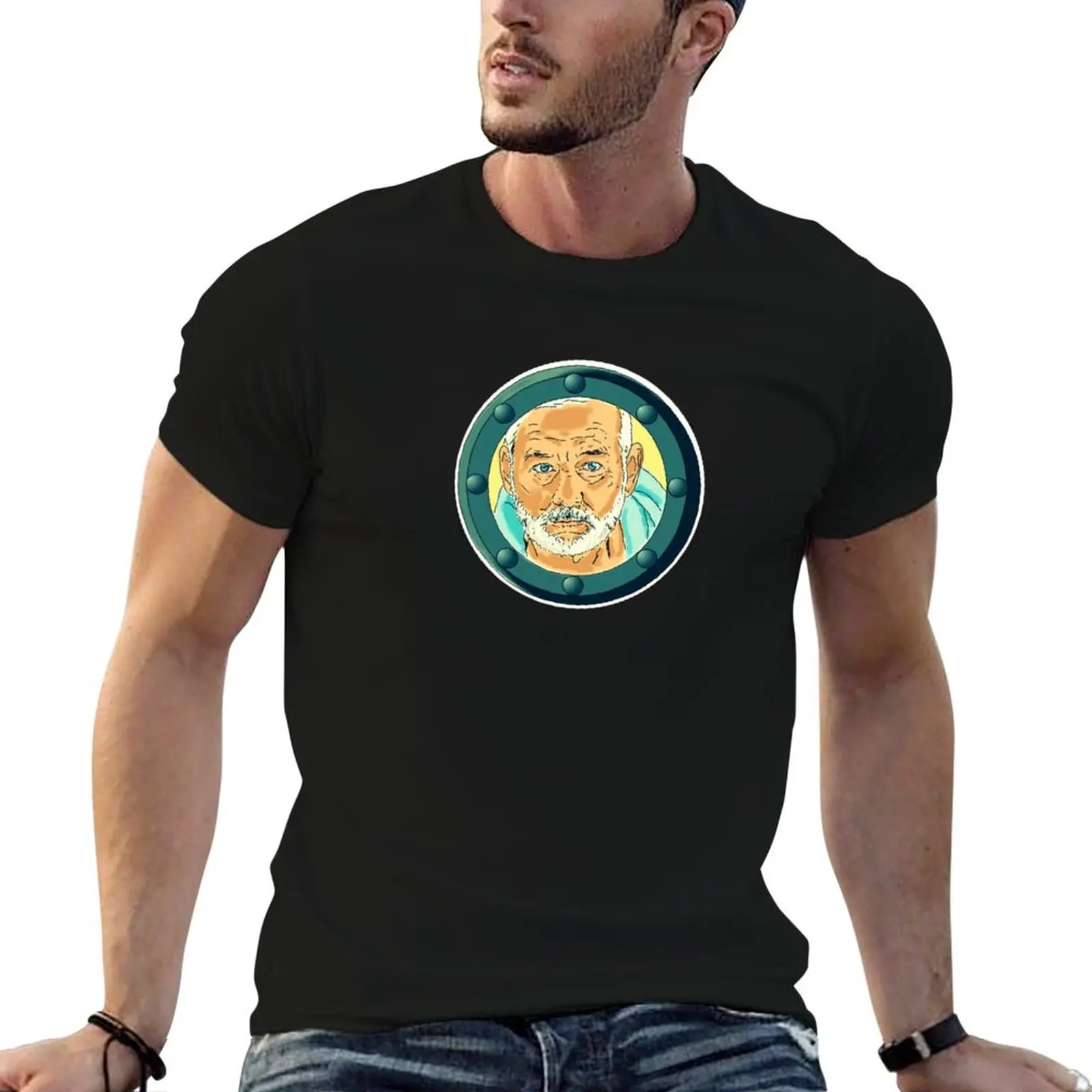 

Bill Porthole - blue T-Shirt blanks shirts graphic tee Short sleeve tee rapper graphic tees oversized t shirts for men