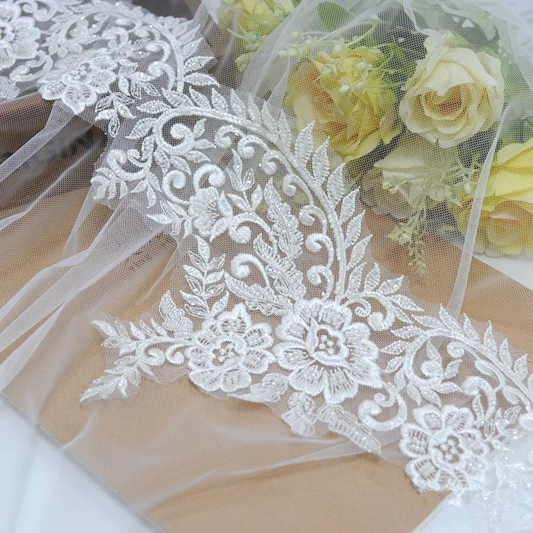 أغسطس منتج جديد سين سلسلة مسمار حبة الترتر التطريز العروس غطاء الرأس الملحقات مع العرض 18 سنتيمتر #4