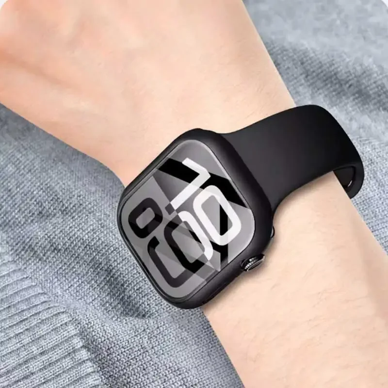 Tempered Glass+Cover For Apple Watch 10 42mm 46mm Matte Hard PC bumper Screen Protector Case iWatch series 10 42/46 Accessories image 3