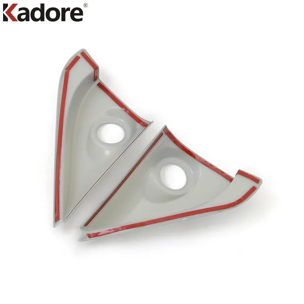 For Mitsubishi Outlander 2016-2020 Carbon Fiber A Pillar Triangle Audio Stereo Speaker Bezels Covers Car Interior Accessories