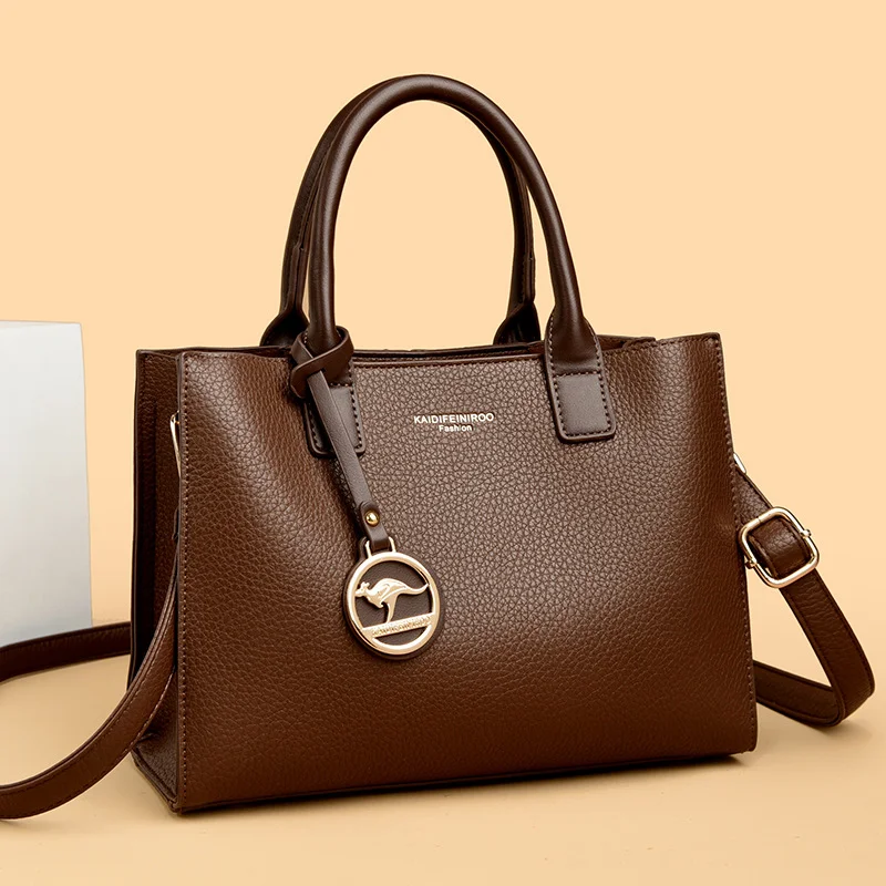 

Soft Leather Luxury Handbags Women Bags Designer 3 Layers Shoulder Crossbody Sac Ladies Large Capacity Shopping Messenger Tote