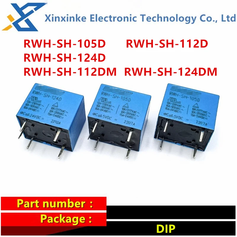 Relè RWH-SH-105D RWH-SH-112D RWH-SH-124D RWH-SH-112DM RWH-SH-124DM 4pin 5pin