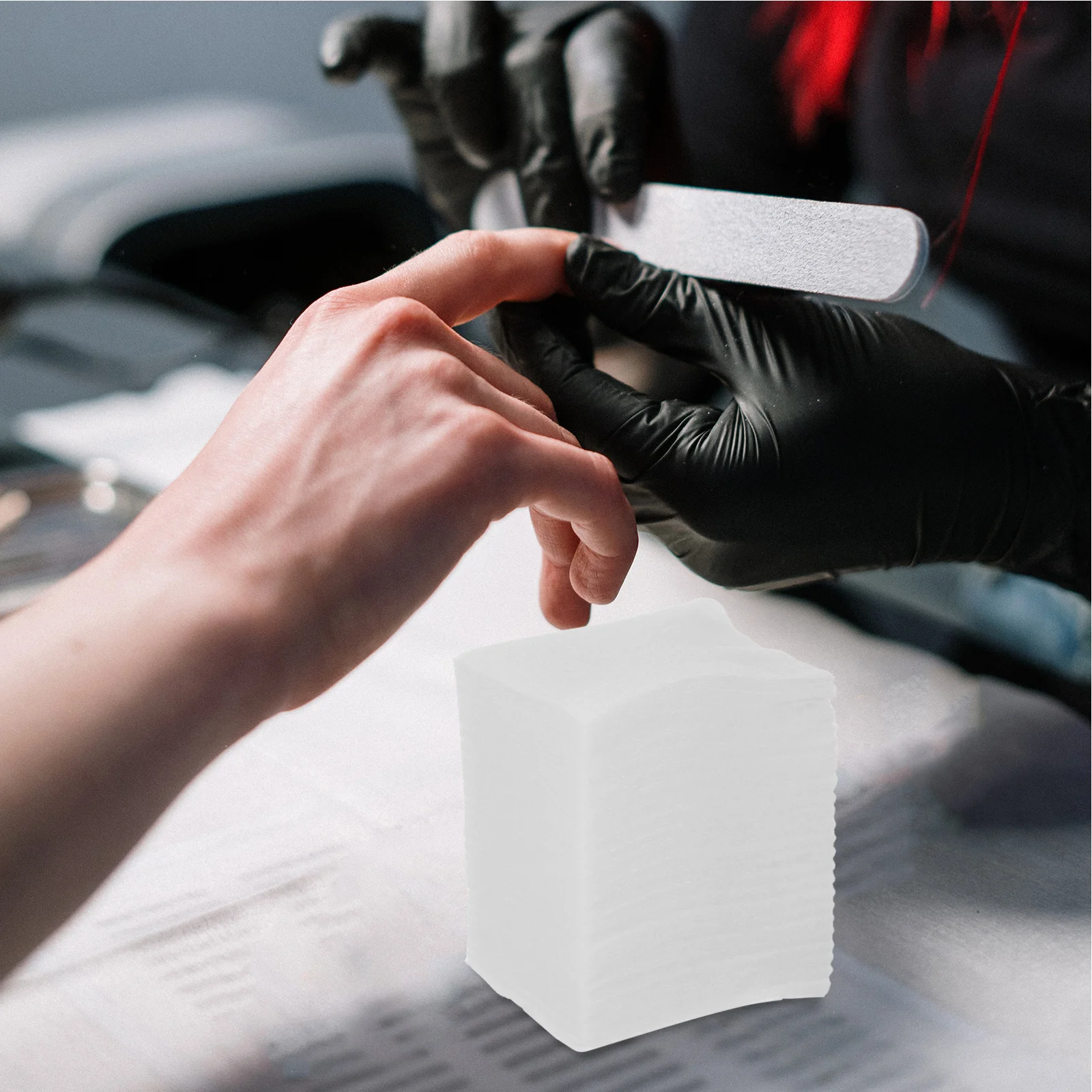 1000枚入り 不織布製 使い捨て 毛羽立ちなし メイク落としパッド ネイルポリッシュリムーバー ジェル マニキュア ペディキュア コットンパッド