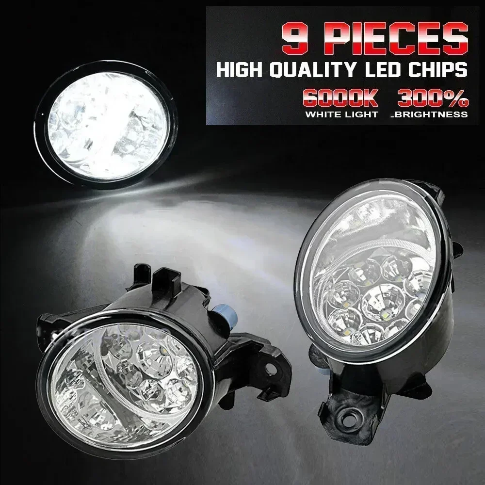 Upgrade Led Fog Lights Assembly for Renault Grand Modus, Modus 2004-2019 Car PTF Lamp DRL Front Bumper Daytime Running Light