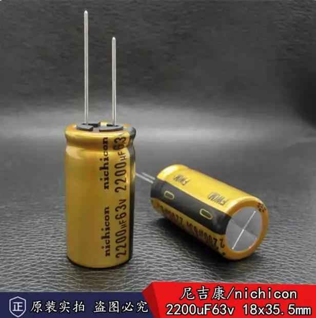 

10pcs/lot Japanese original Nichicon FW 2200uF 63v fever audio electrolytic capacitor 18x35.5mm free shipping