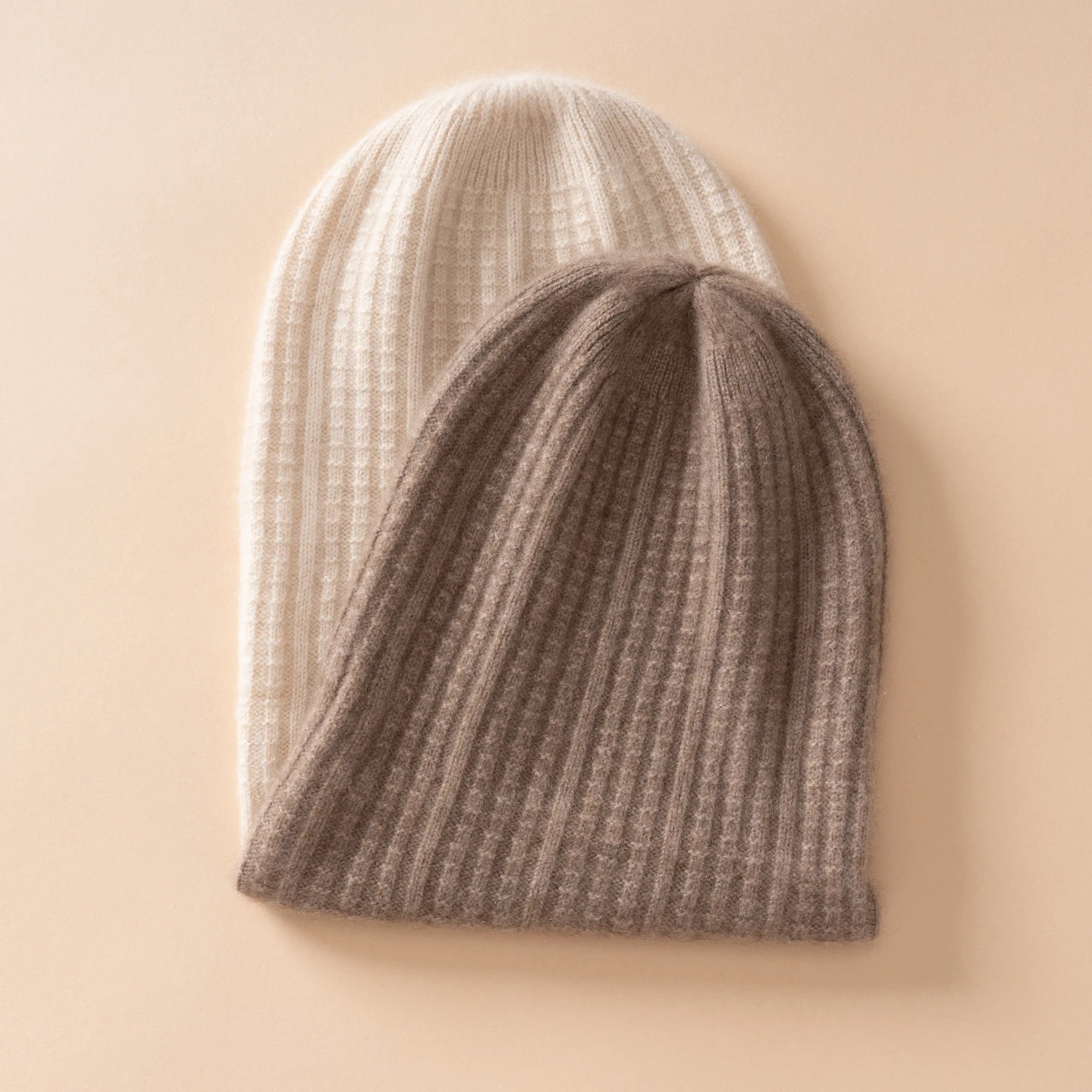 100%Quality Pure Cashmere Hat For Women Winter Cap Windproof Two-Layers Thicken Warm Knitted Beanies Caps Female Outdoor Hats