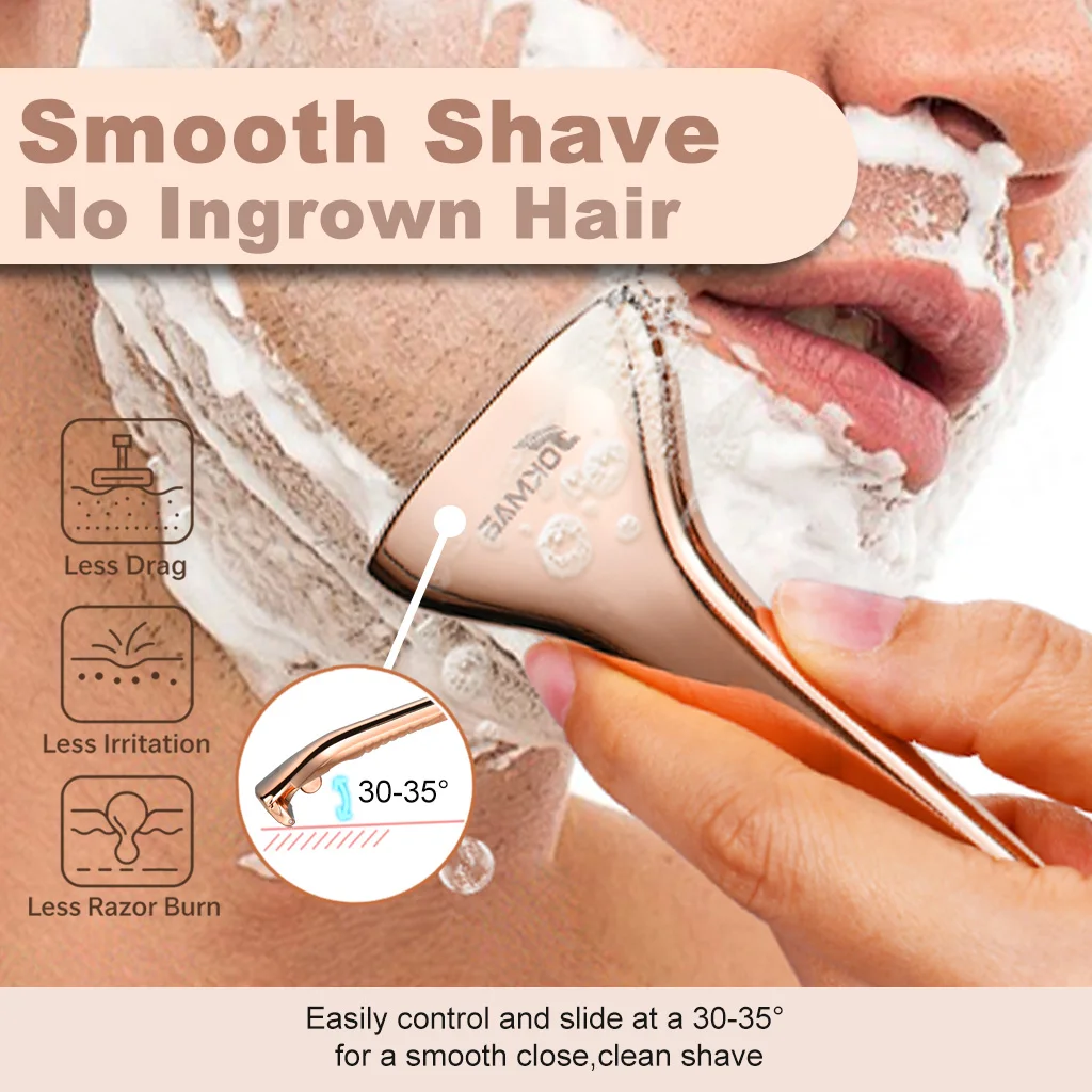 

Men's Classic Multi Color Manual Shaver Magnetic Blade Zinc Alloy Shaver 10 Blade Double Seat Manual Shaver Set Luxury Shaver