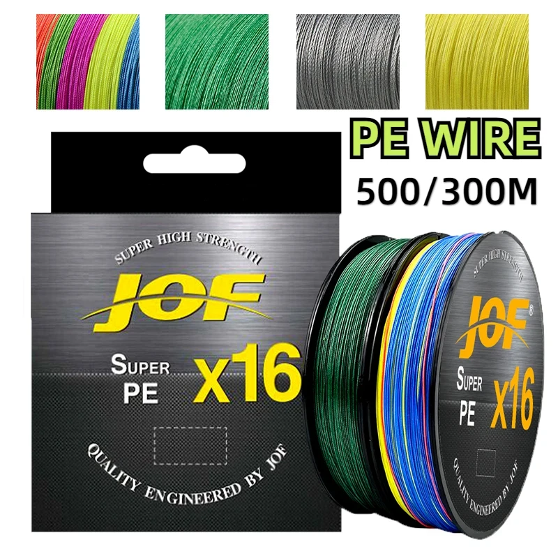 

300M - 500M Wear-Resistant Braided Fishing Line 16 Strands Multifilament Saltwater PE WIire 25/32/40/55/68/80/100/125/140/161LB