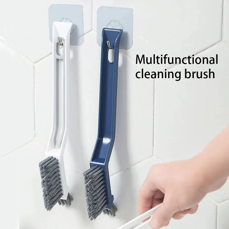 2-in-1Multifunction Bathroom Tile Floor Gap Cleaning Brush Window Groove Brush Convenient Corner Cleaner Household Cleaning Tool