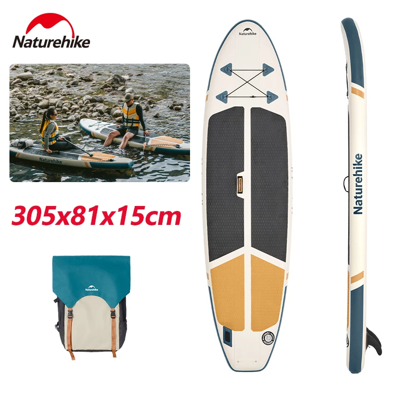 Naturehike Inflatable Paddle Board Stand Up Surfboard 305cm Water Sports EVA Non-Slip SUP Backpack Paddle Board Surfing Portable