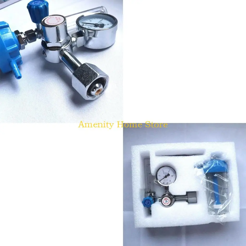 

F26C Pressure Oxygen Buoy Type Oxygen Inhalator Meter Pressure Reducing for Valve Regulator G5/8 Me-dical Units Hypoxic Patie