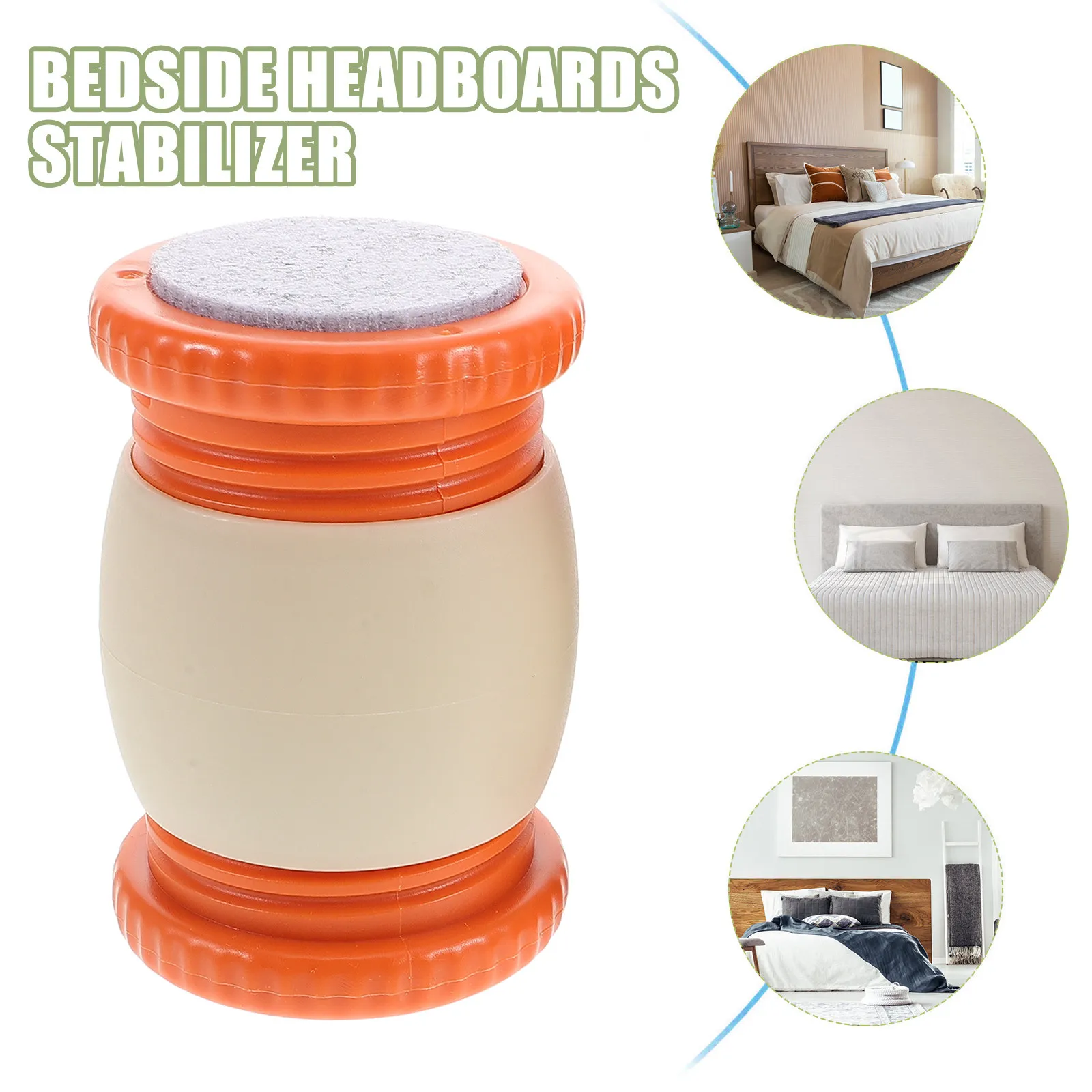 Telescopic Headboard Stoppers 2 Pack Self Adhesive Bed Frame Anti Shake Wall Stabilizers Noise Reducers