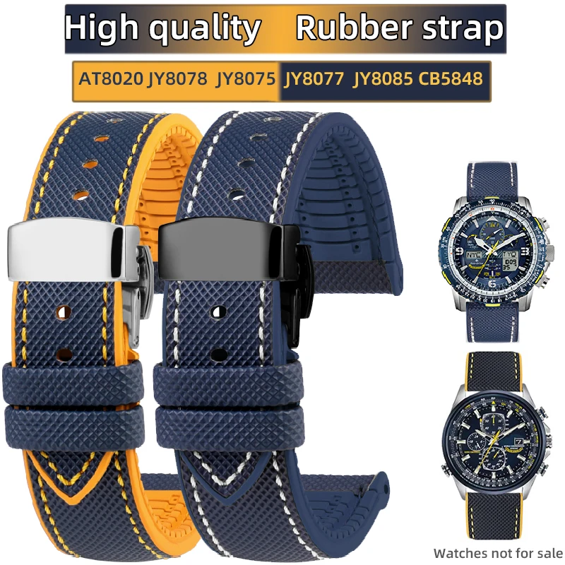 For Blue Angel Rubber Strap GEN1 2 3 22mm 23mm Watch Bands AT8020 8078 8075 8077 JY8085 CB5848 Watch Strap Bracelet For Citizen