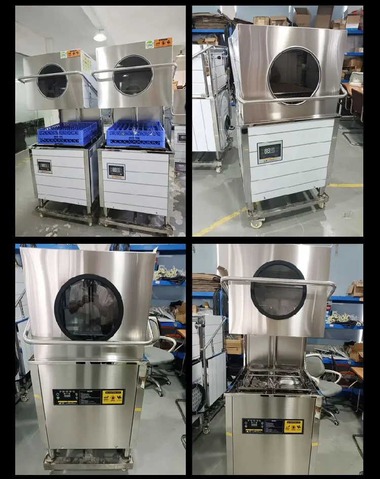 Custom Fast Cycle Commercial Hood Dishwasher, Industrial Automatic Dishwashing Machine for Restaurant Kitchen view 5