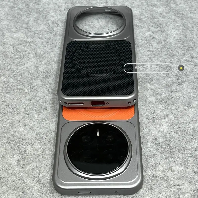 Magnetyczne etui do Honor Magic 8 Pro z MagSafe, wzór siatki, skóra PU, galwanizowane PC, twarda obudowa na telefon, pyłoszczelny bumper. — zdjęcie produktu 6