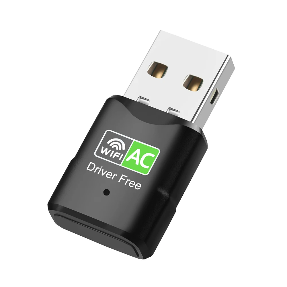 Adattatore WiFi USB da 2,4 GHz 5,8 GHz Dongle Plug and Play Ricevitore WiFi per scheda di rete USB compatibile con Windows Vista/XP/Win7/8/10/11