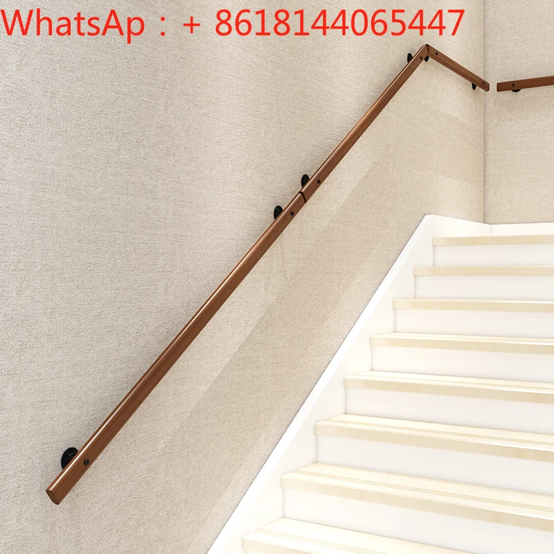 Wall stair handrail elderly non-slip villa kindergarten wooden handrail household indoor solid wood railing channel guardrail