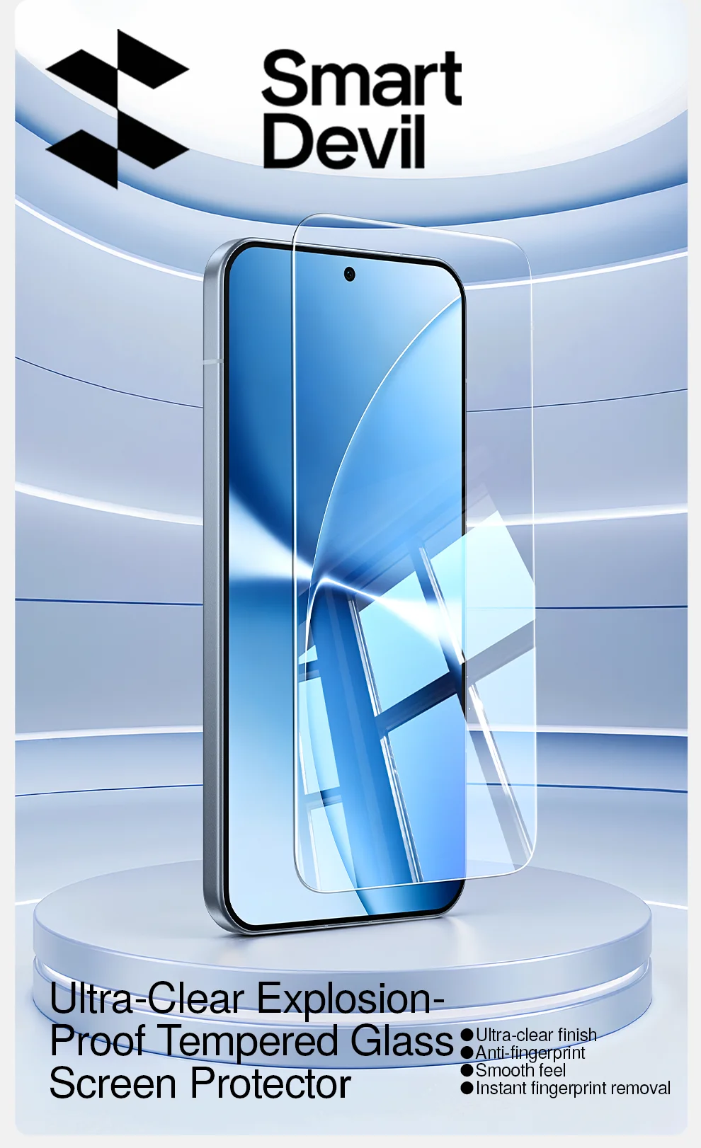 SmartDevil HD-Displayschutzfolie für POCO X8ProMax F8, ultraklarer gehärteter Glasfilm für Poco X8Pro, Anti-Fingerabdruck, kratzfest – Detail 1