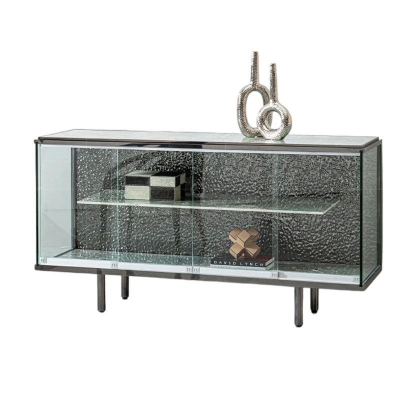 

Modern light luxury dining side cabinet integrated locker against the wall