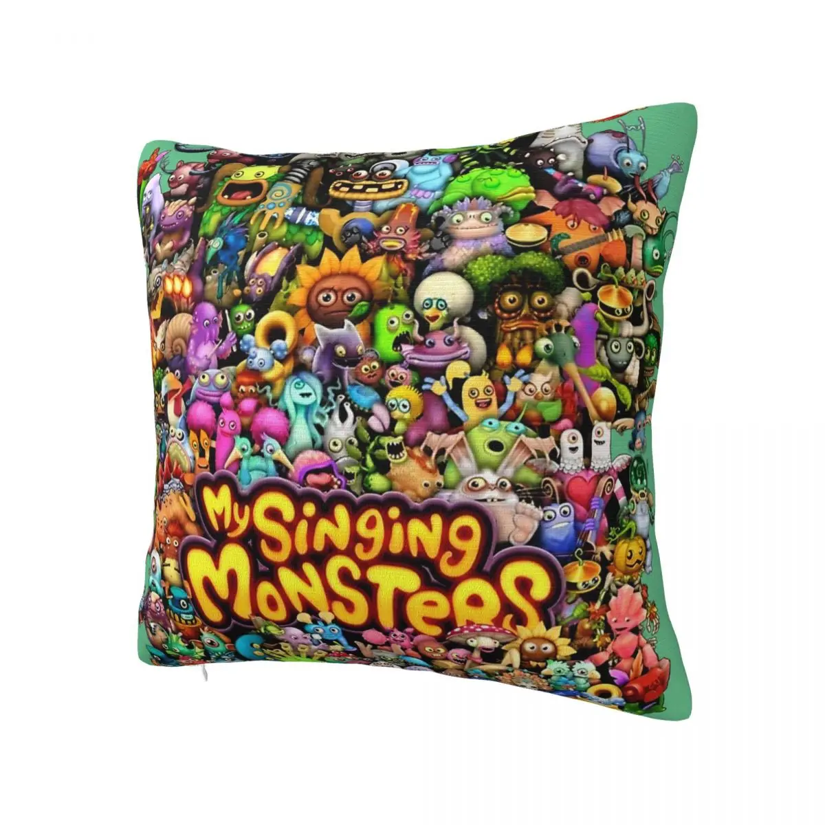 My Singing Monsters Pillowcase Soft Polyester Cushion Cover Gift Cartoon Game Throw Pillow Case Cover Home Zipper 40X40cm