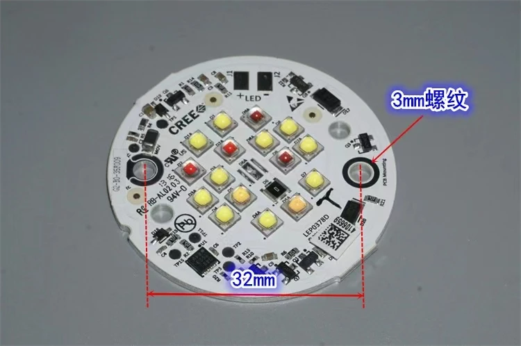 Panel de luz LED multicolor de alta potencia, 16 paneles de luz integrados, 23,5 V, 1400ma33w, alto rendimiento de color, marca americana