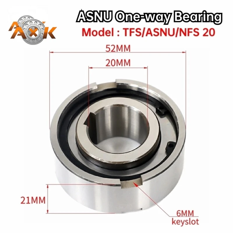 ASNU25 NFS25 TFS25 25X62X24 MM Unidirectional Bearing Unidirectional Clutch Check Bearing with Keyway