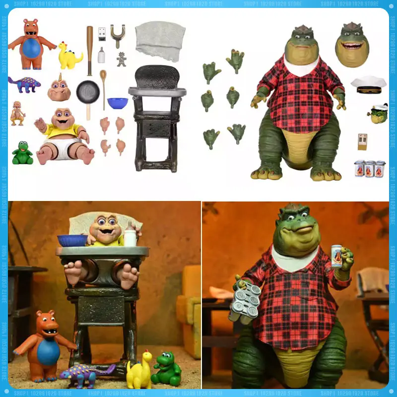 

Neca 43520 Neca 43521 Dinosaurs Action Figure Ultimate Earl Sinclair Baby Sinclair Anime Action Figures Model Figurine Toys Gift