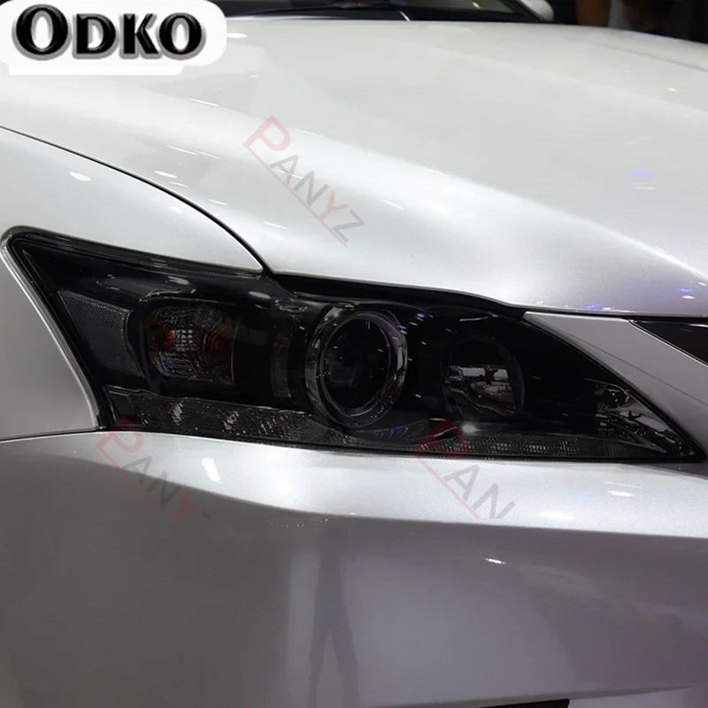 2 Pcs For Lexus CT CT200h 2011-2020 Car Headlight Protective Film Vinyl Protection Transparent Black TPU Protective