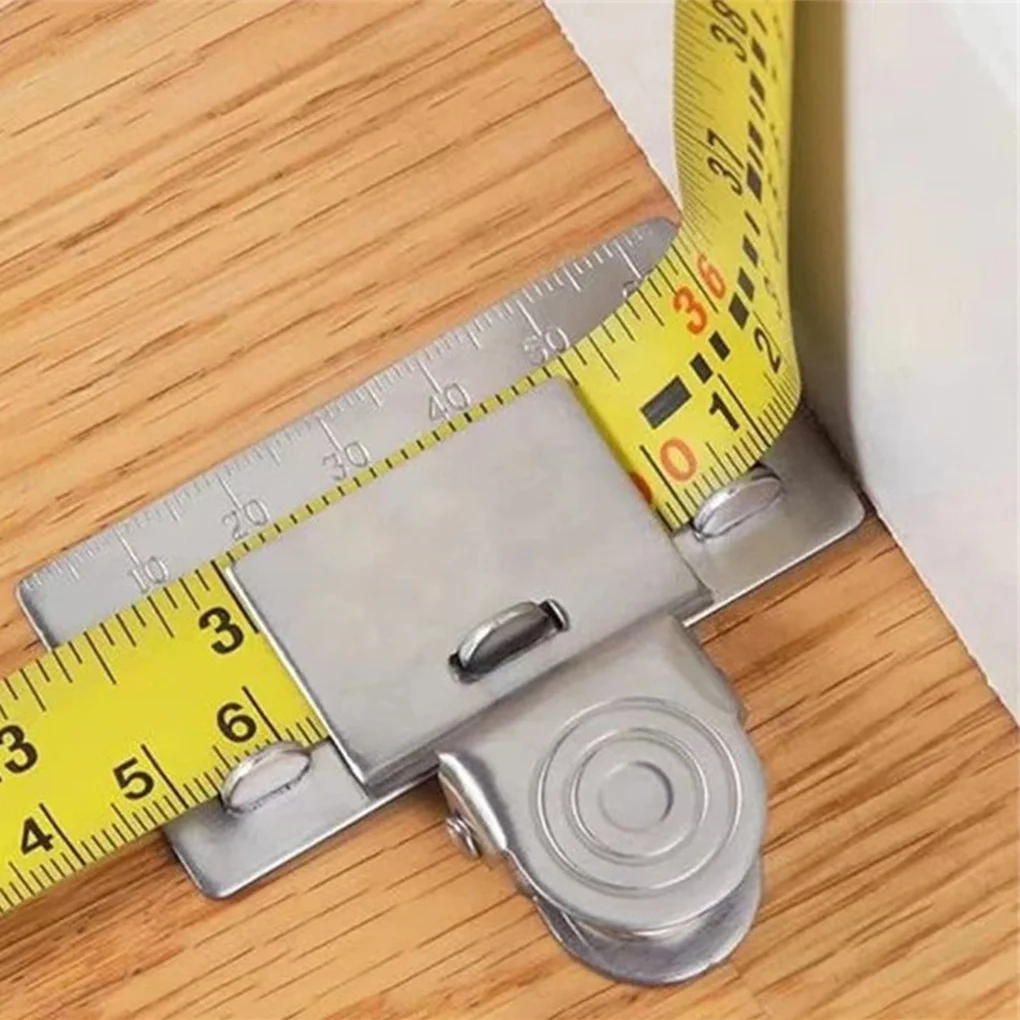 2pcs Precision and Clear Metal Measuring Tape Clip Holder for Woodworking Positioning Accessories,Easy to Mark Scribing Drawing