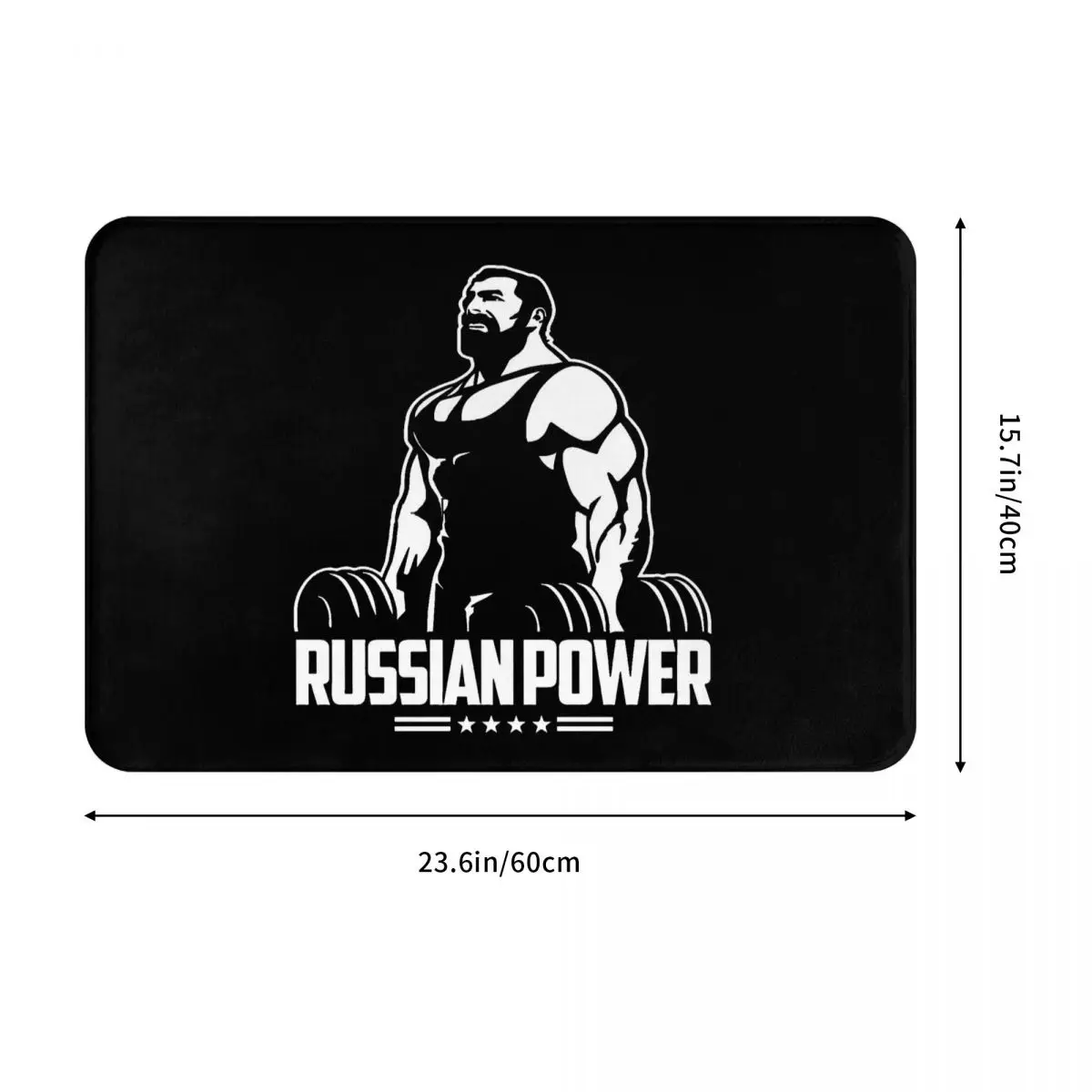 Russian CCCP Non-slip Doormat Dumbbell Gym Fitness Power Bodybuilding Bath Bedroom Mat Welcome Carpet Home Pattern Decor