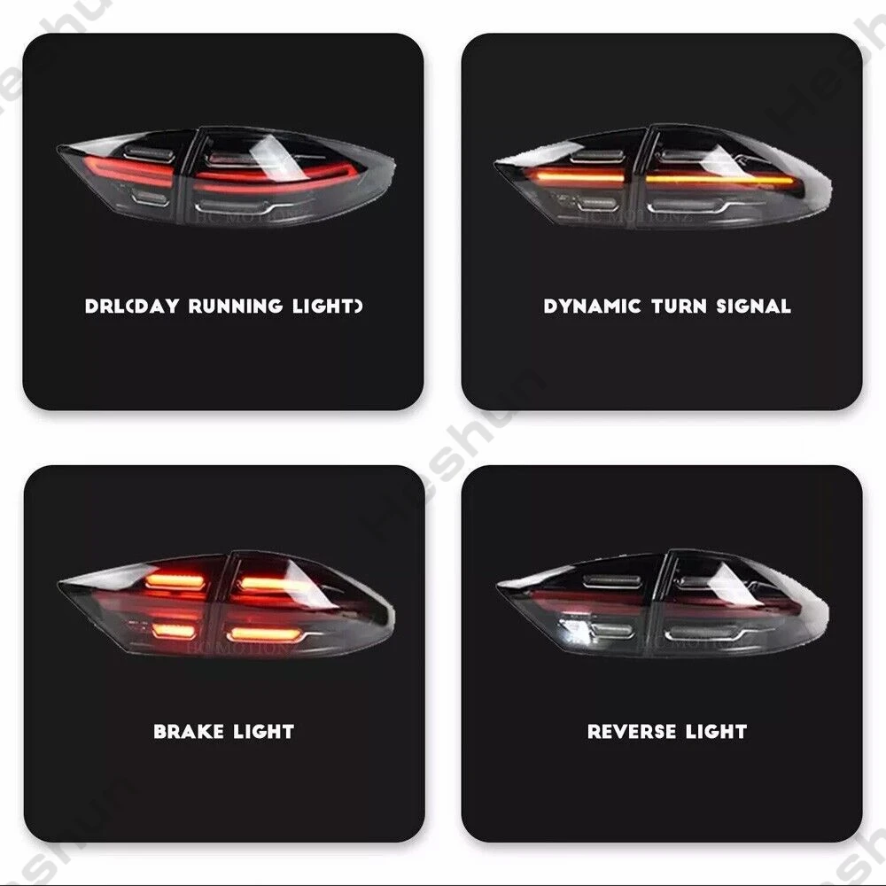 Pair Full LED Taillights For Ford Mondeo MK5 Fusion Sedan 2013 2014 2015 2016 Taillamp Rear Lamp Brake Fog Turn Signal DRL Light - view 6
