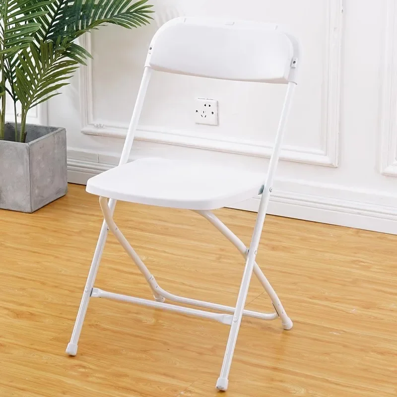 Reinforced exhibition event site chair foldable chair white plastic chair stackable  back folding stool