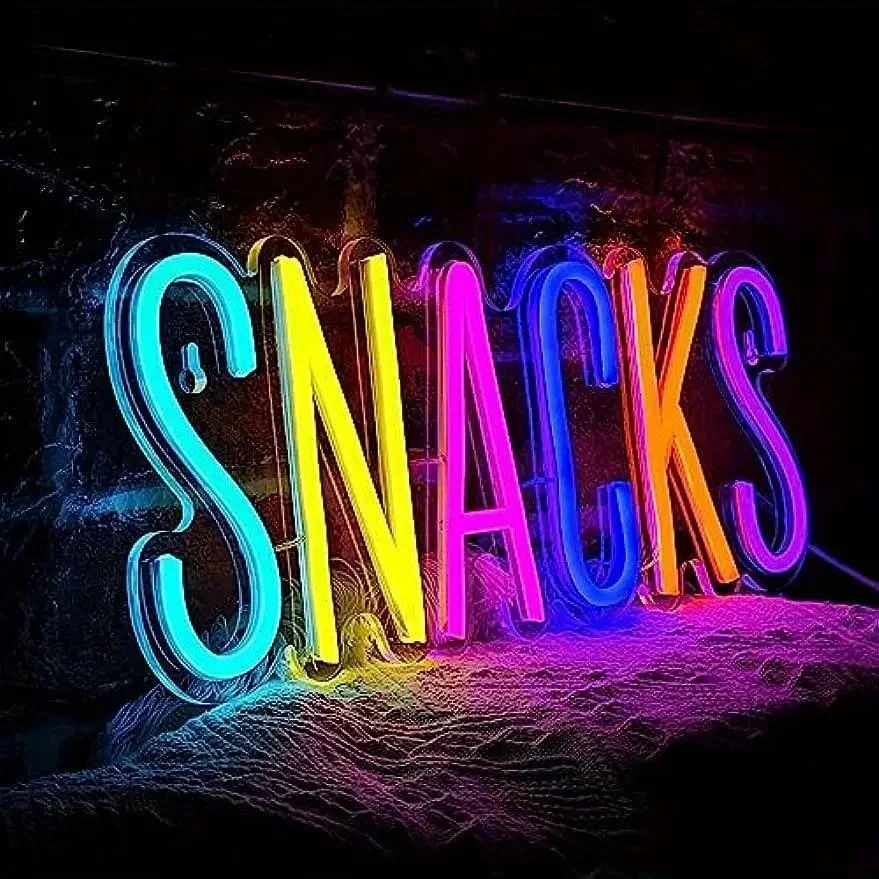 Neon Signs For Wall Decor,Snack or Coffe Bar Sign,Snack Bar Sign Wall Sign Decor,Neon Light Sign For Wall Decor,Bars Cafes Pubs