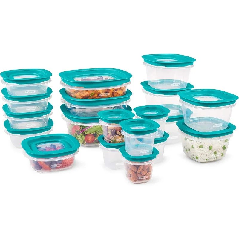 38-Piece Food Storage Containers with Snap Bases for Easy Organization and Lids for Lunch, Meal Prep, and Leftovers