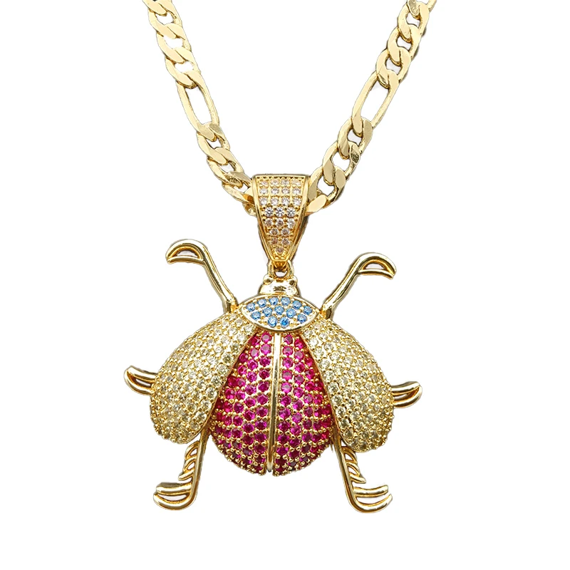 Pendentif Insecte Incrusté de Zwords pour Offrir aux Femmes des Bijoux Romantiques, Interrupteur et Délicat