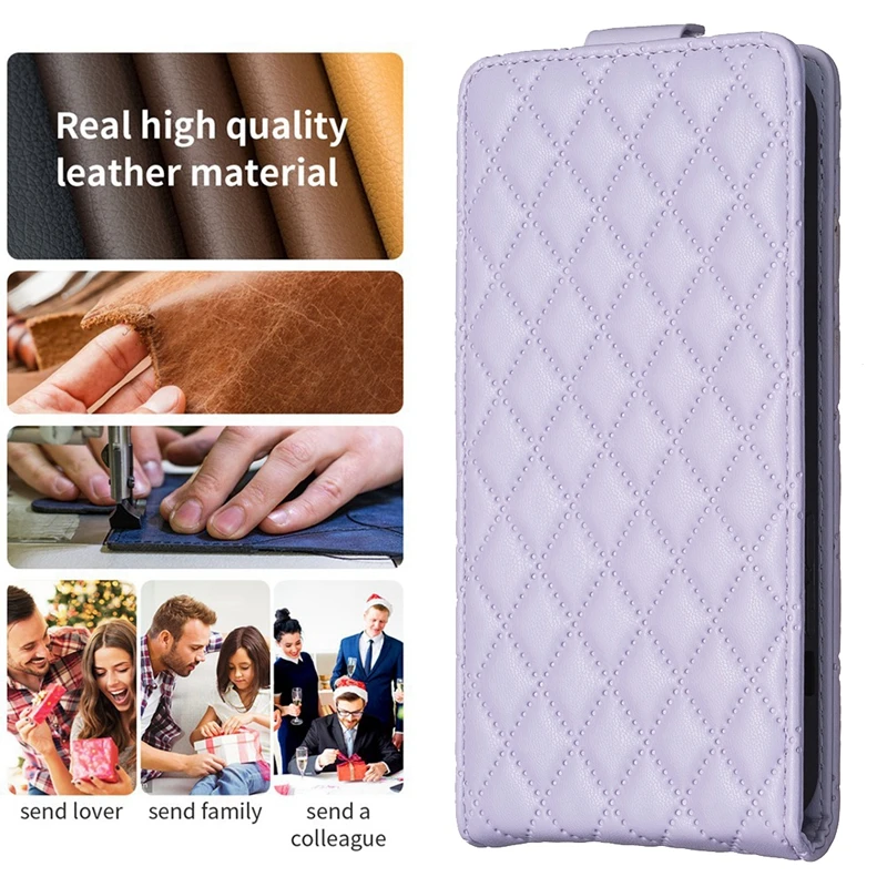 Small Fragrance Leather Vertical Flip Case For iPhone 14 13 12 11 Pro Max 14Plus SE 2022 7 8 Plus XR X XS Max 6 6S Phone Cover