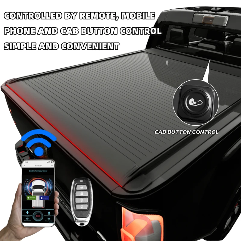 High Quality Automatic Remote Hard Roller Shutter With Key Lock Truck Bed Tonneau Cover Pickup