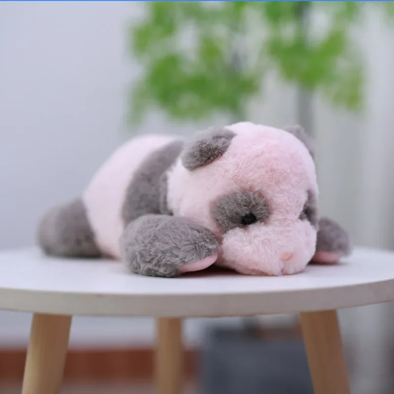 20/30cm Cute Panda Cub Crafts Animal Cushion Pink Baby Doll Panda Pink Tender Cushion Cute Stuffed Gift