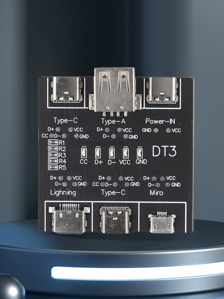 DT3 USB Cable Tester USB Type-C Date Cable On-Off Detection Data Cable Inspection Board USB Cable Checker for iOS Android - view 5