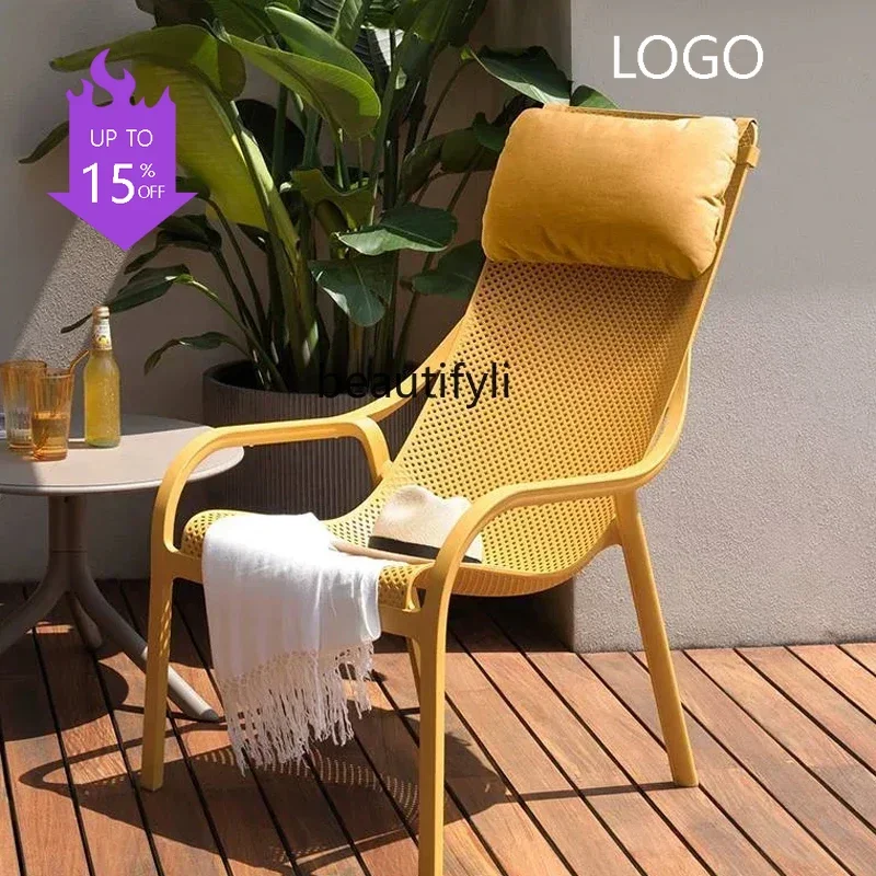 PPP  Outdoor Courtyard Recliner Leisure Beach Chair Garden Balcony Outdoor Swing Armchair
