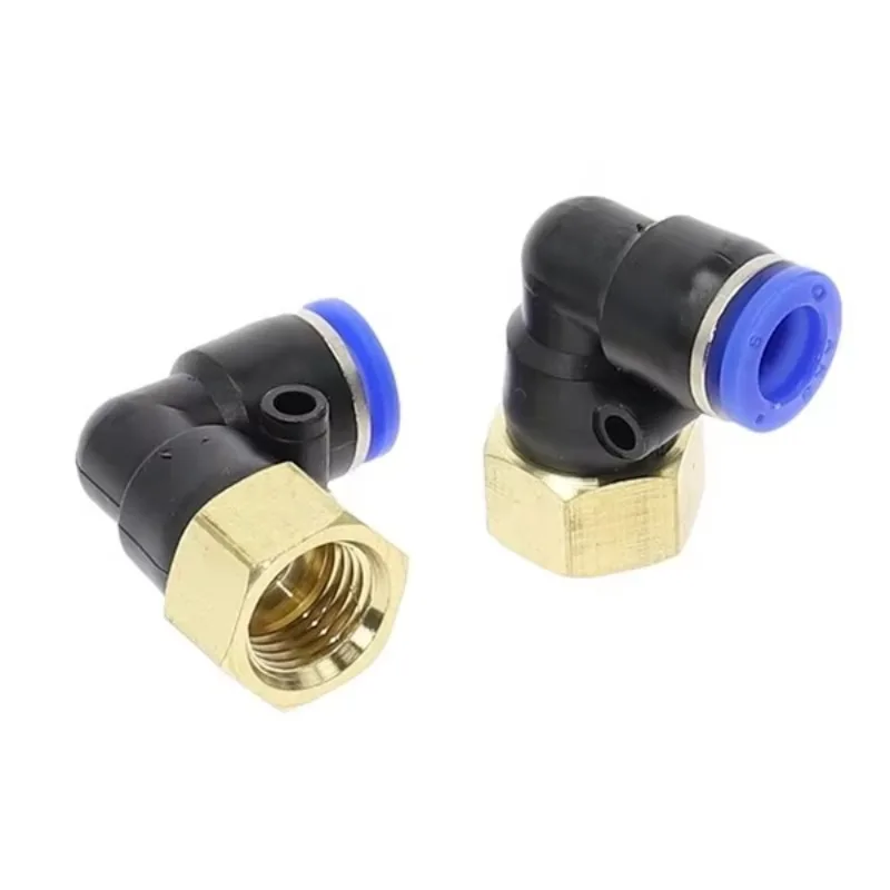 

PLF Series White Black Blue Cap Pneumatic Quick Coupling Female Thread Elbow Connector Tube air Push in High Quality Fitting
