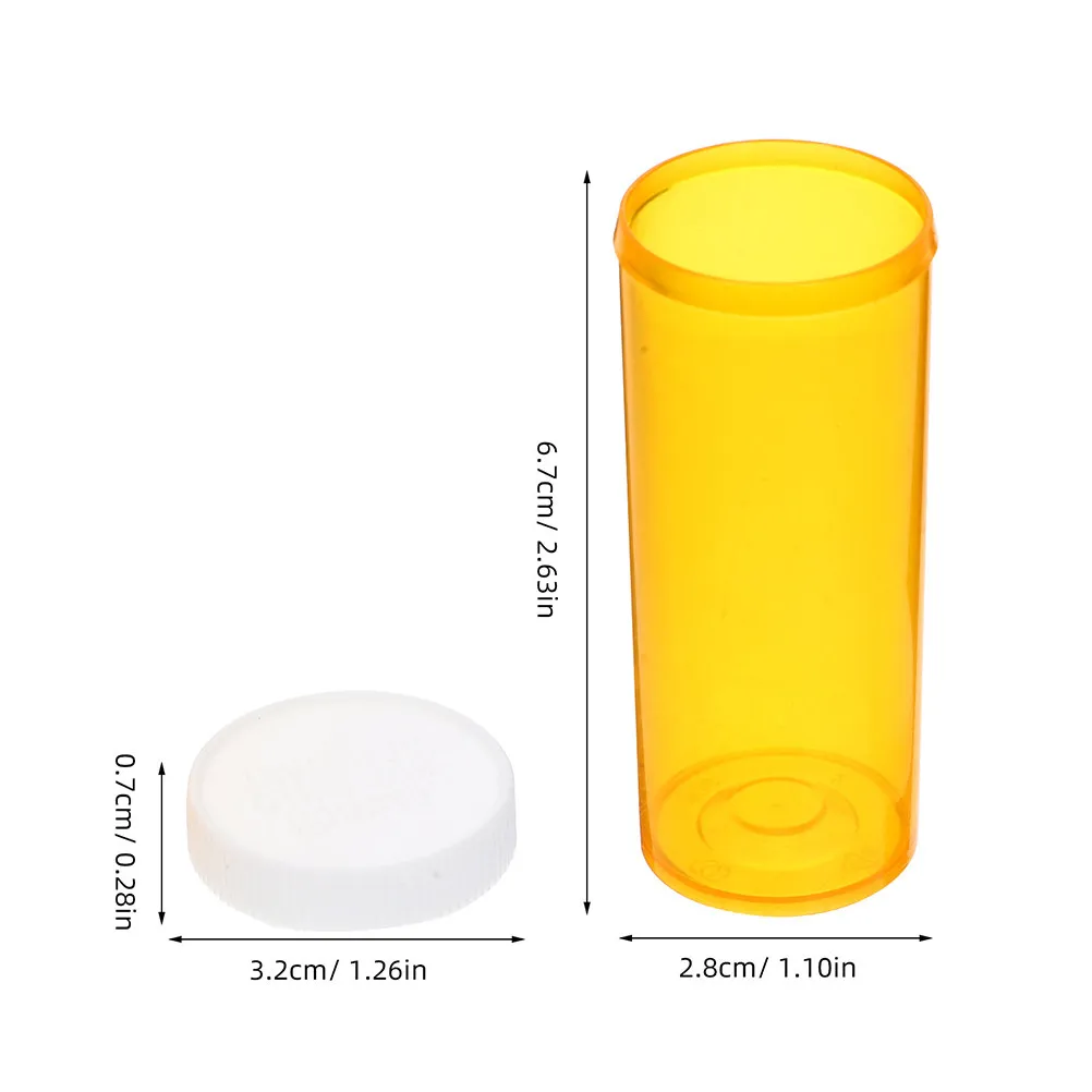 10Pcs Plastic Supplement Organizer Versatile Pill Bottle Set Large Capacity Compact Design for Home Office Travel Outdoor Use