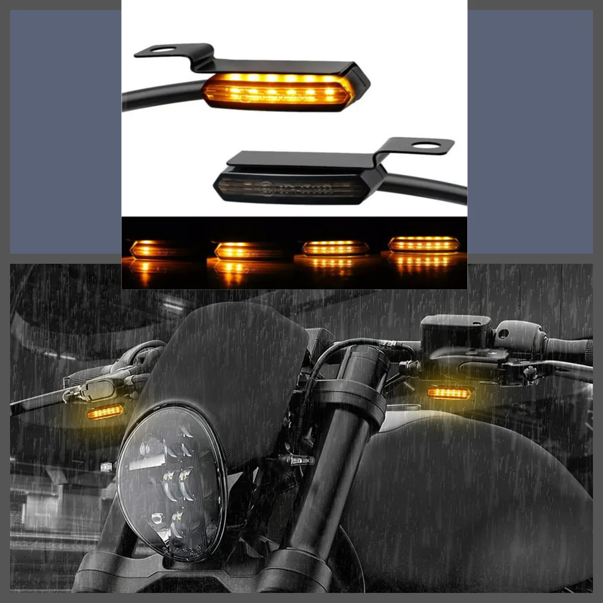 Motorcycle Turn Signals Handlebar Light LED Turn Signals Lights  For Harley Davidson Sportster 1200 883  street bikes, cruisers,