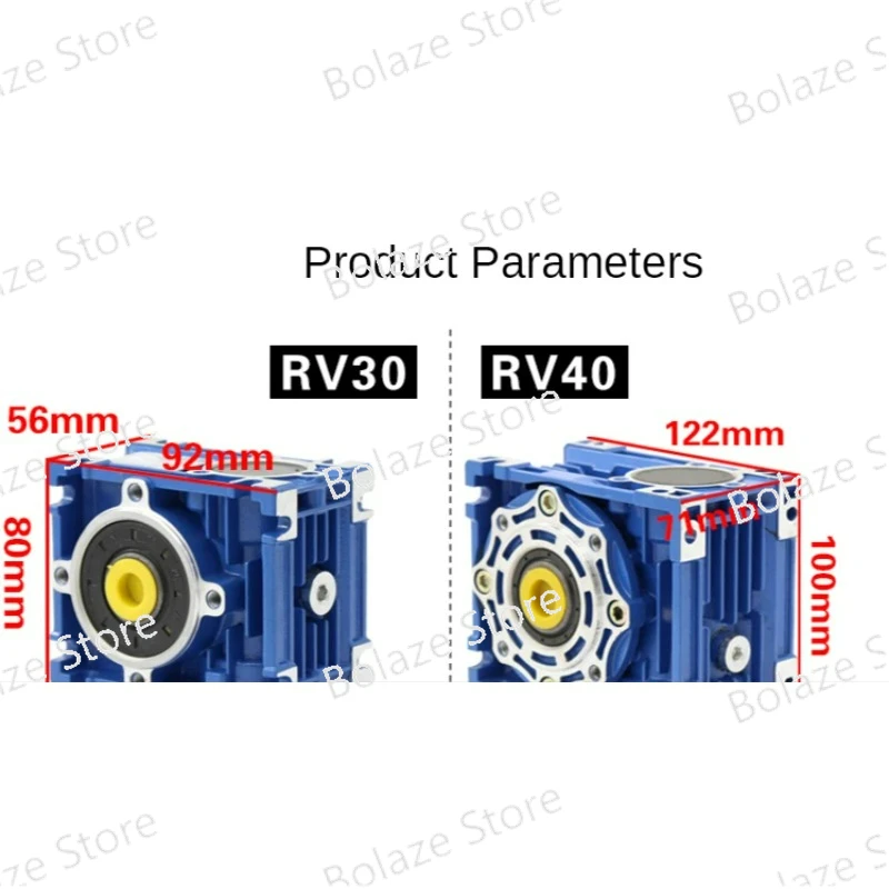 120w 12v 24v DC Worm Gear Reducer Motor RV40 DC Gearmotor RV40 Self-Gearing Single-lock Shaft Rotation CW CCW